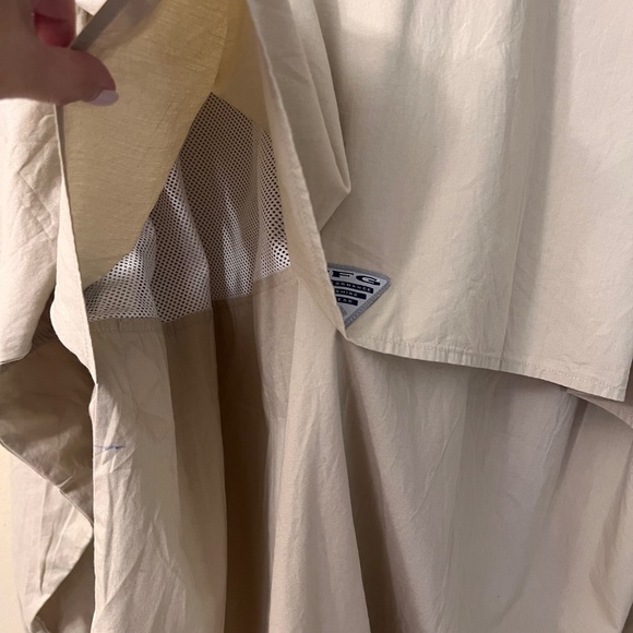 Columbia Men's PFG Sportswear Khaki Button Down Shirt Fishing Lightweight Sz 2XL - Picture 6 of 11